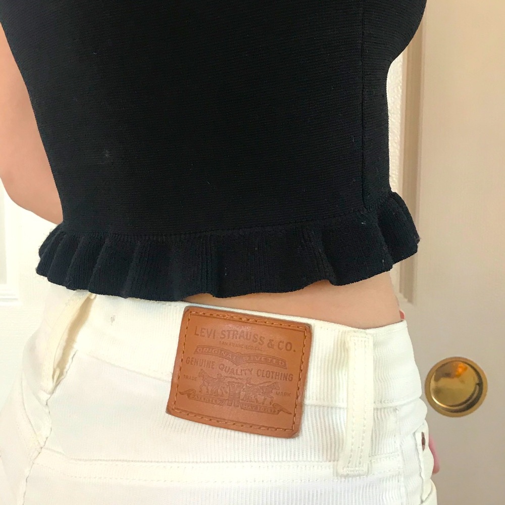 Black Ribbed Tube Top - Picture 4 of 4